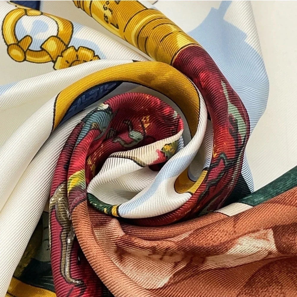 HERMES Vintage Rare Iconic Collectible Carre 90 “Memoire d’Hermes” Silk Scarf